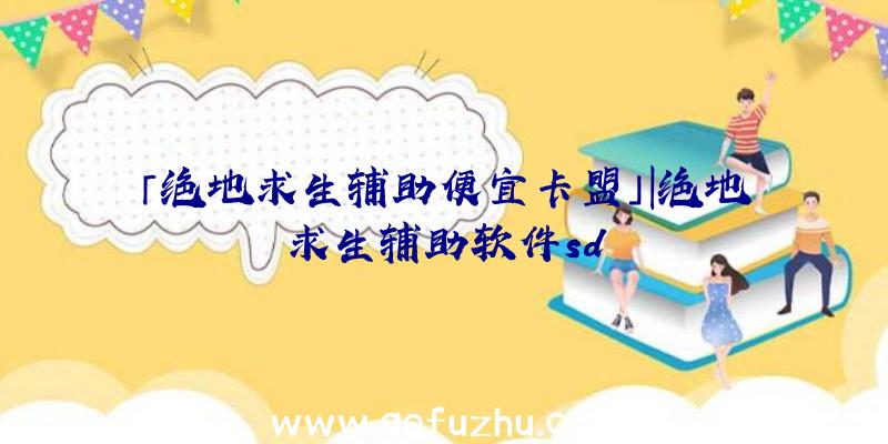 「绝地求生辅助便宜卡盟」|绝地求生辅助软件sd